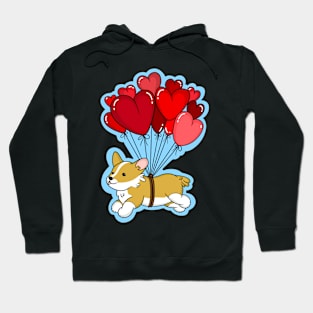 Cute Corgi Valentines Day Hoodie